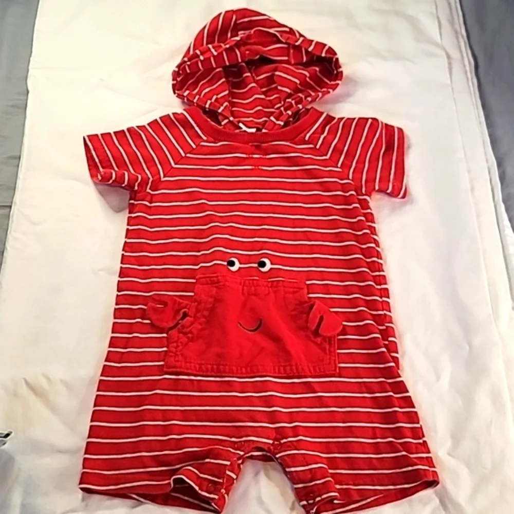 Carter's cotton rompers with crotch snaps